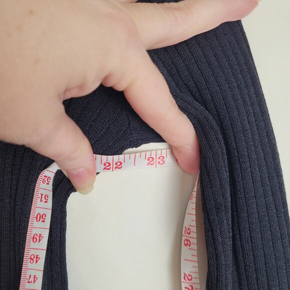 New Line and Dot Simone black ribbed slinky knit button front maxi dress size XL - Picture 13 of 14